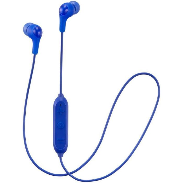 JVC HAFX9BT Gumy Elastomer Wireless Bluetooth In Ear Headphones - BLUE