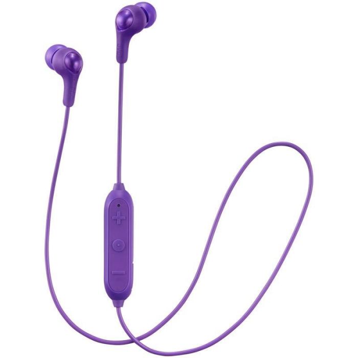 JVC HAFX9BT Gumy Elastomer Wireless Bluetooth In Ear Headphones - VIOLET