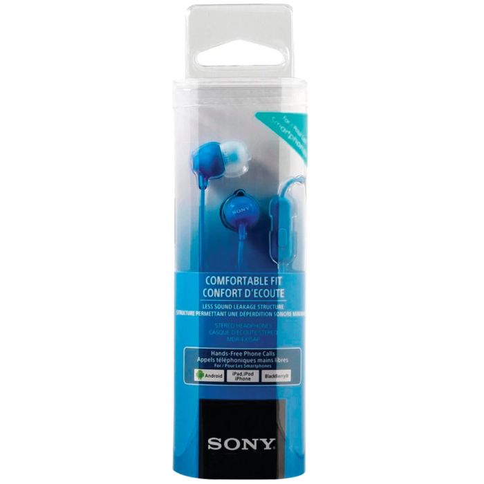 Sony MDREX15APL BLUE Fashion Color EX Series Earbud Headset with Mic