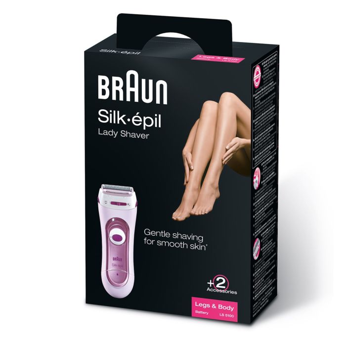 Braun 5100 Silk & Soft Ladies Battery Operated Electric Shaver (LS5100) 