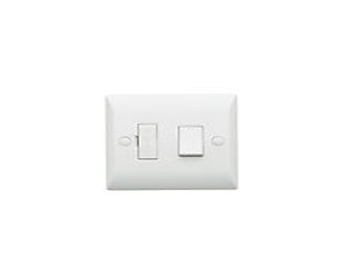 Superswitch SW17 13A DP Switched Fused Bottom Flex White