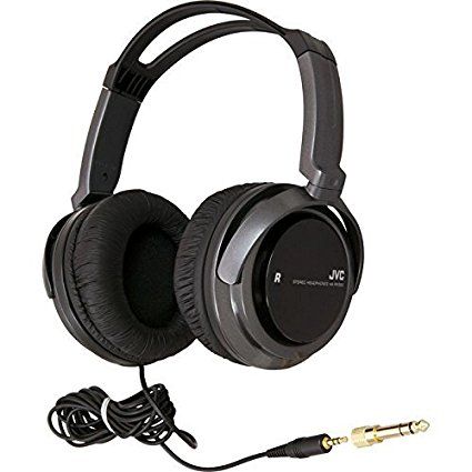 JVC HARX330 Black Full Size Extra Deep Bass Adjustable Stereo Wired Over-Ear Headphones
