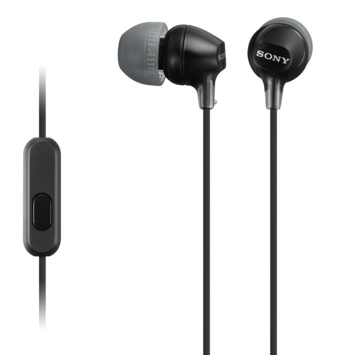 Sony MDR-EX15AP Black Fashion Color EX Series Earbud Headset with Microphone