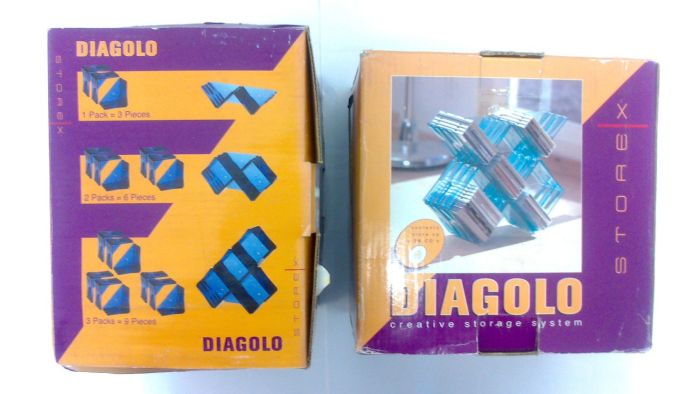Diagolo Creative storage system for CD/DVD - AQUA