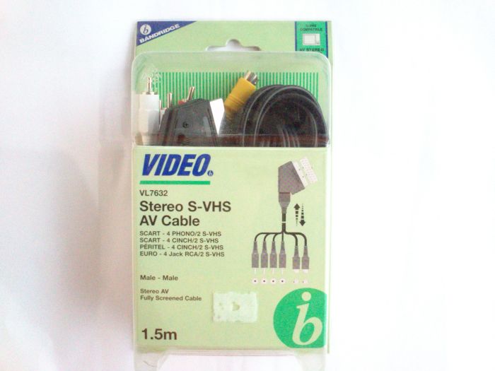 Bandridge VL7632 Stereo S- VHS AV Cable - 1.5m