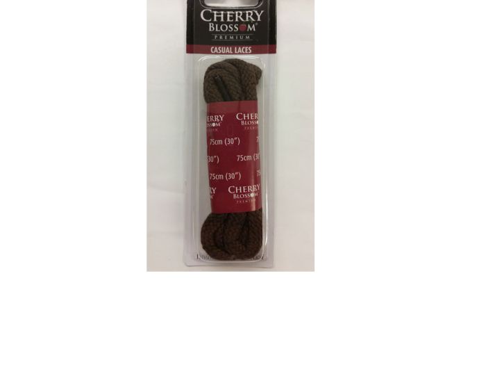 Cherry Blossom Premium Cord Laces Brown 75CM PCLAC016