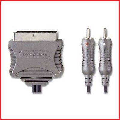 Bandridge VL7585 Scart 2 Phono Lead Cable 5m Male-Male 