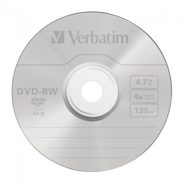 Verbatim DVD-RW 4.7Gb 4x Spindle 25 No 43639 Blank DVD Rewritable