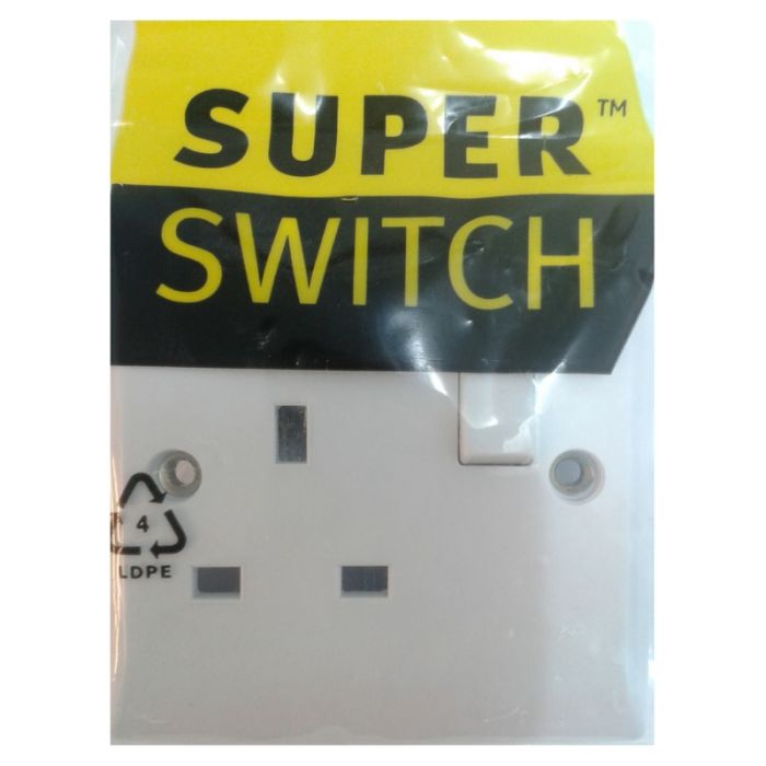 Superswitch SW1 1G 13A Switched Socket-12mm Frontplate