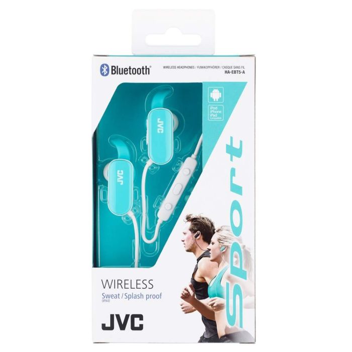 JVC HA-EBT5 Blue Wireless Bluetooth Sport In-Ear Headphones
