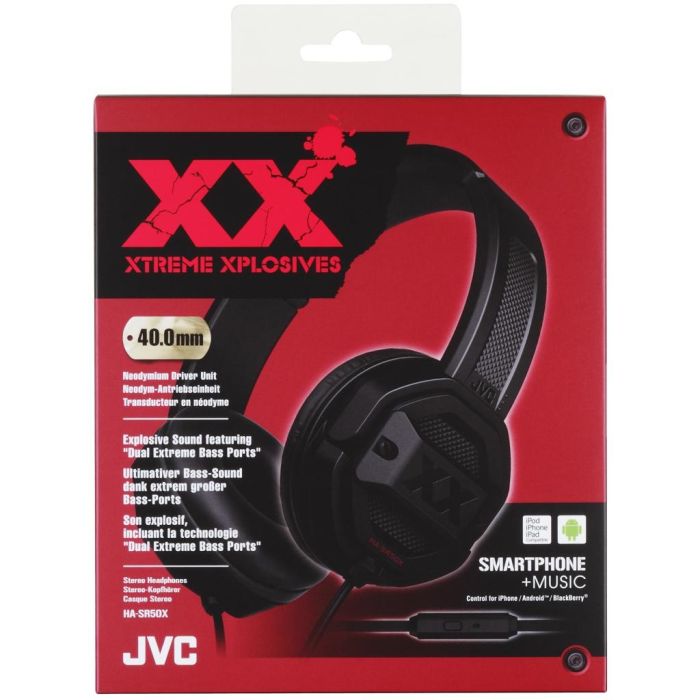 JVC HASR50XB Black Xtreme Xplosives Headphones