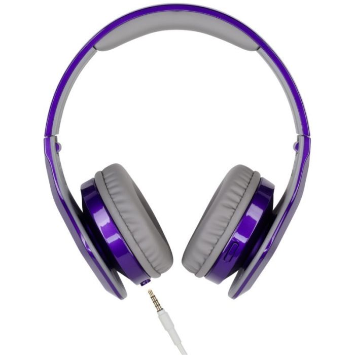JVC HA-SR100X Violet On-Ear Club style Headphones Remote and Microphone