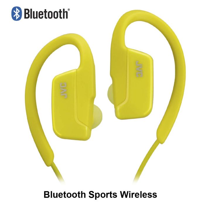JVC HAEC30BTY AE Bluetooth Wireless Headset with Ear Clip - Yellow