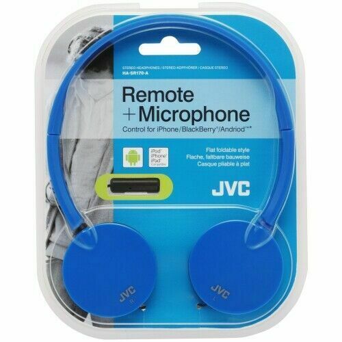 JVC HA-SR170-A-E Blue Over-Ear Headphones with Microphone