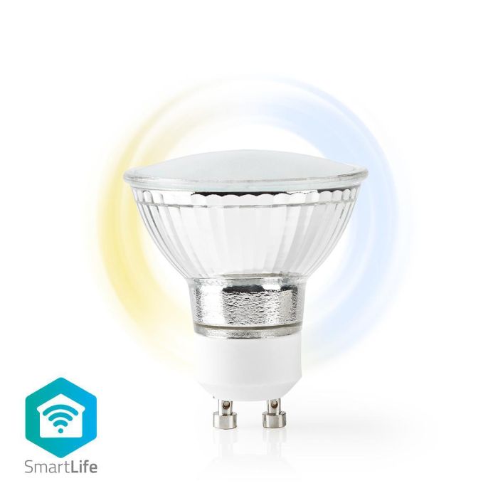 Nedis WIFILW10WTGU10 Wi-Fi Smart LED Bulb | Warm to Cool White | GU10