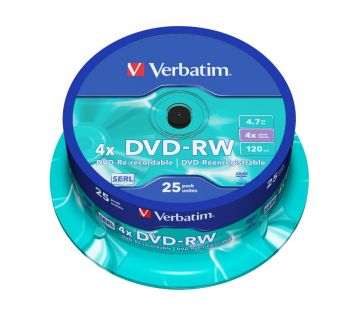 Verbatim DVD-RW 4.7Gb 4x speed Spindle 25