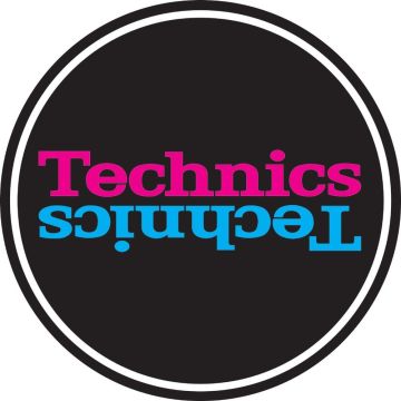 Technics Slipmat 60660 Duplex 5:Pink-Blue Mirror on Black