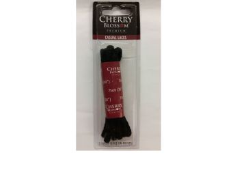 Cherry Blossom Premium Cord Laces Black 75CM