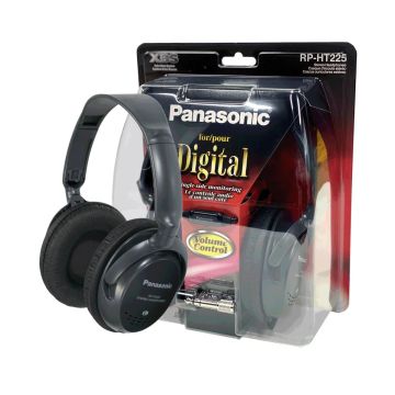 Panasonic RP-HT225 BLACK Full Size Monitor Headphones XBS Extra Bass