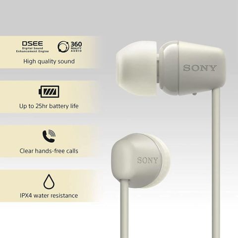 Sony WI-C100C Taupe Wireless In-Ear Headphones