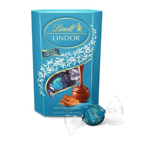 Lindt Lindor Chocolate Truffles Gift Box, Salted Caramel, 200g