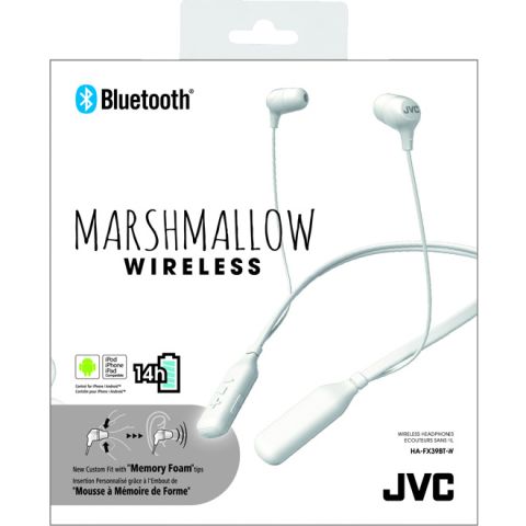 JVC HAFX39BTW Bluetooth Neckband In-Ear Headphones White