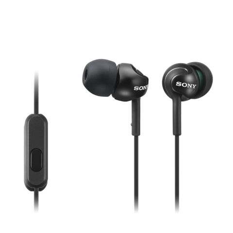 SONY MDR-EX110AP Black In-Ear Headphones with in Line Microphone For Smartphones