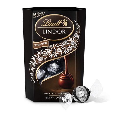 Lindt Lindor Extra Dark Chocolate Truffles, 60% Cocoa 200 Grams