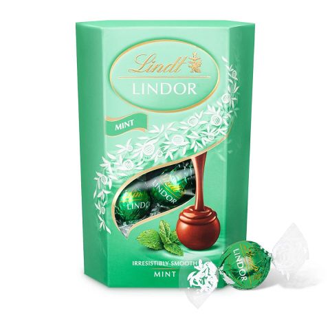 Lindt Lindor Milk Mint Chocolate Truffles Gift Box 200g