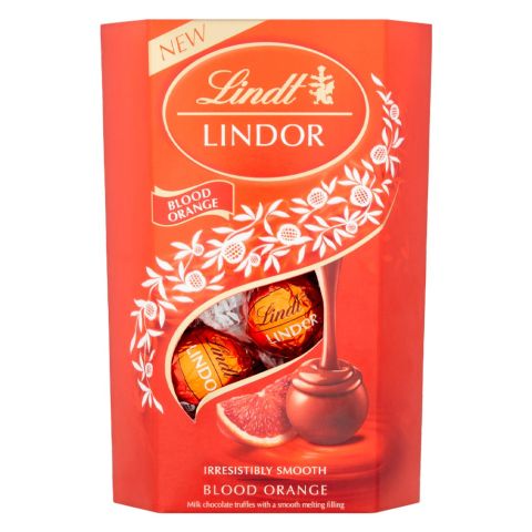 Lindt Lindor Blood Orange Chocolate Truffles Pack 1 200g