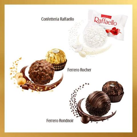 Ferrero Collection Chocolate Hamper Gifts Set, Assorted Dark, Milk, Chocolate and Coconut and Almond, 359g, Box of 32 Pieces